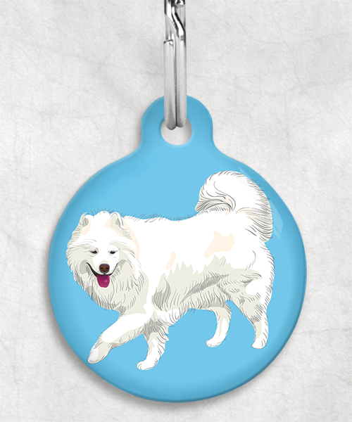 samojeed-zonder-naam-huisdierpenning-lichtblauw