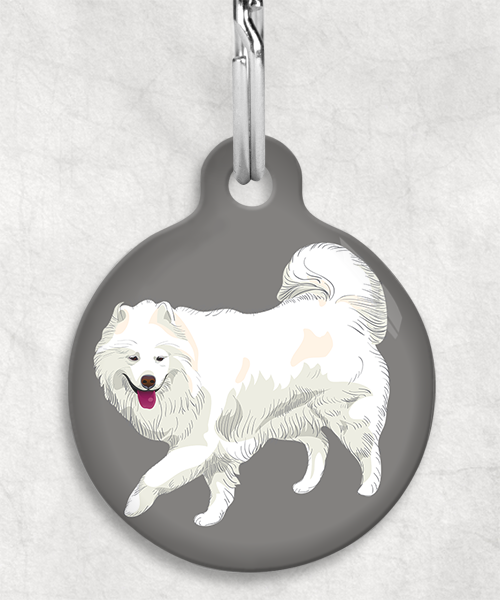 samojeed-zonder-naam-huisdierpenning-lichtgrijs