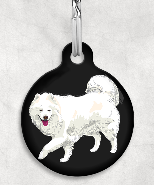 samojeed-zonder-naam-huisdierpenning-zwart