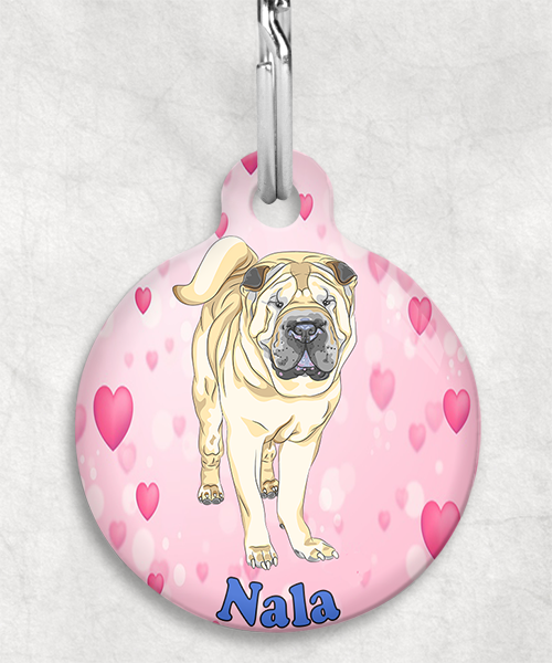 sharpei-naam-los-huisdierpenning-hartjes