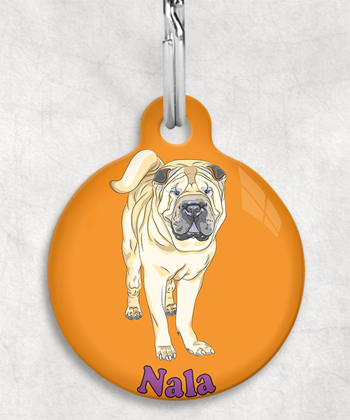 sharpei-naam-los-huisdierpenning-oranje