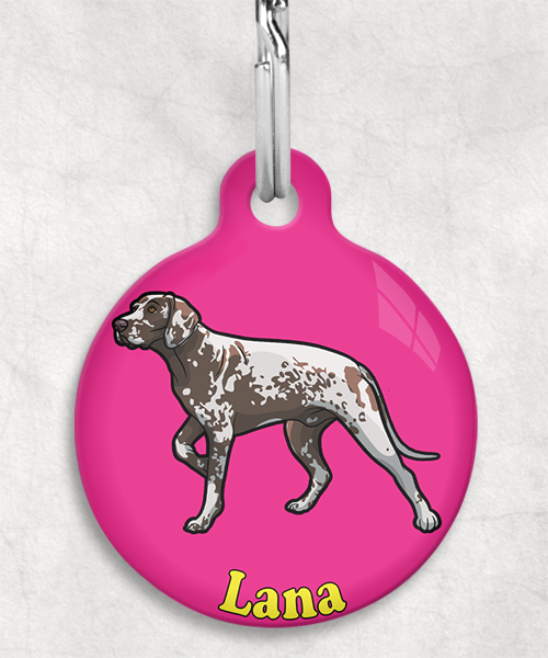 duitse-staande-donkerbruin-naam-los-huisdierpenning-fushia