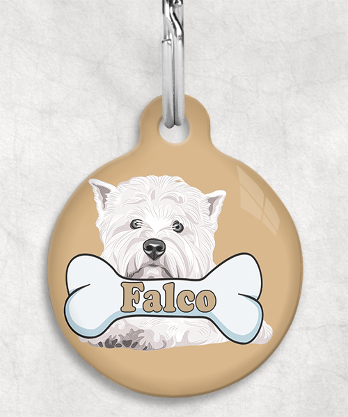 westie-naam-been-huisdierpenning-beige