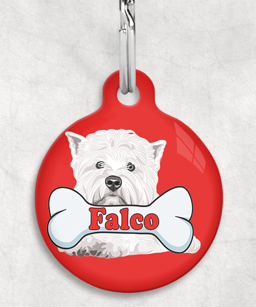 westie-naam-been-huisdierpenning-rood