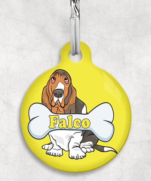 basset-hound-naam-been-huisdierpenning-geel-1