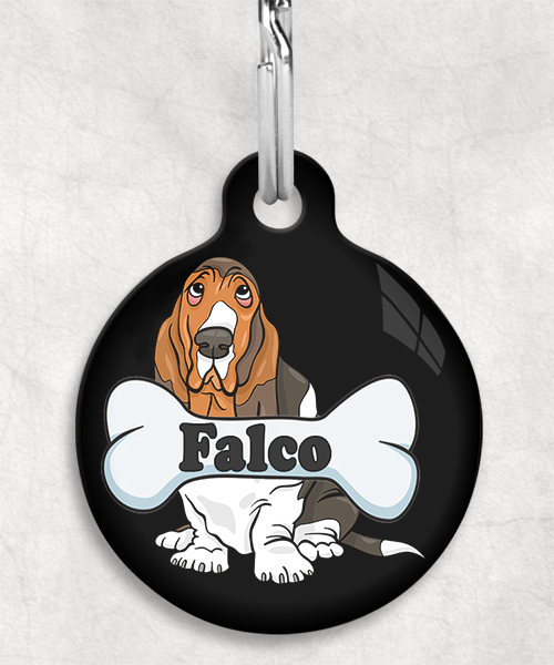 basset-hound-naam-been-huisdierpenning-zwart-1