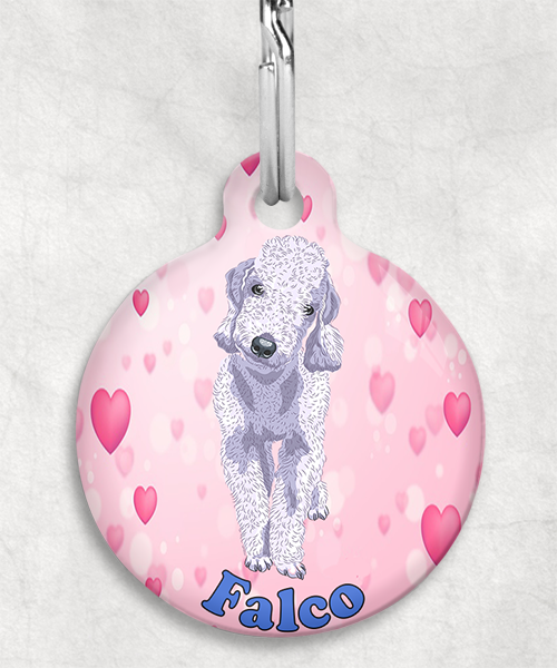 bedington-grijs-terrier-naam-los-huisdierpenning-hartjes