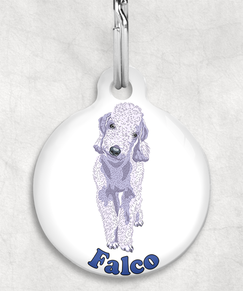 bedington-grijs-terrier-naam-los-huisdierpenning-wit