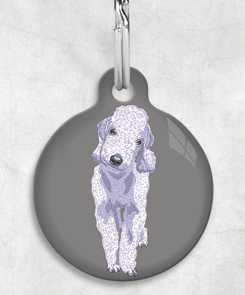 bedington-grijs-terrier-zonder-naam-huisdierpenning-lichtgrijs