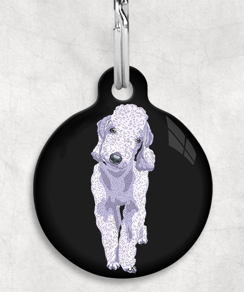 bedington-grijs-terrier-zonder-naam-huisdierpenning-zwart