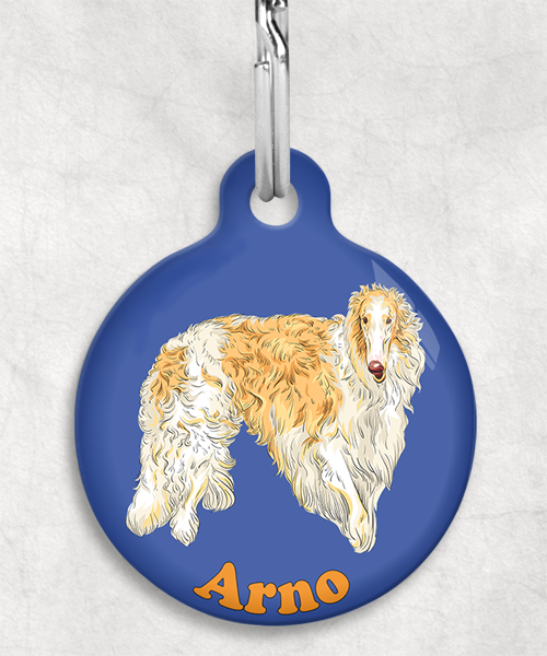 borzoi-naam-los-huisdierpenning-blauw