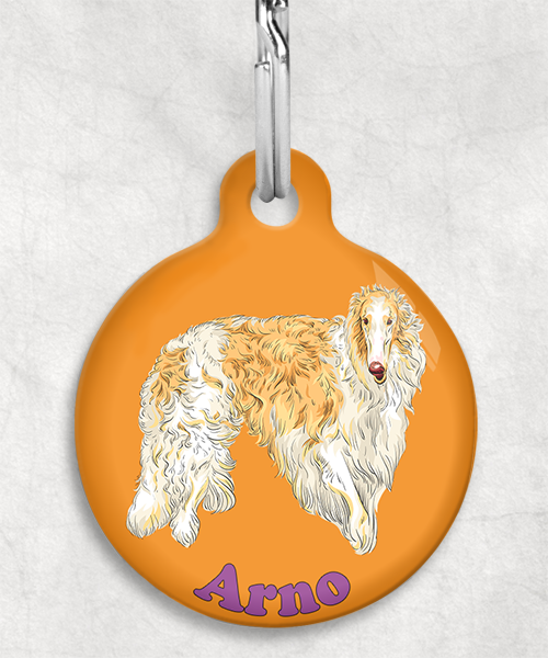 borzoi-naam-los-huisdierpenning-oranje