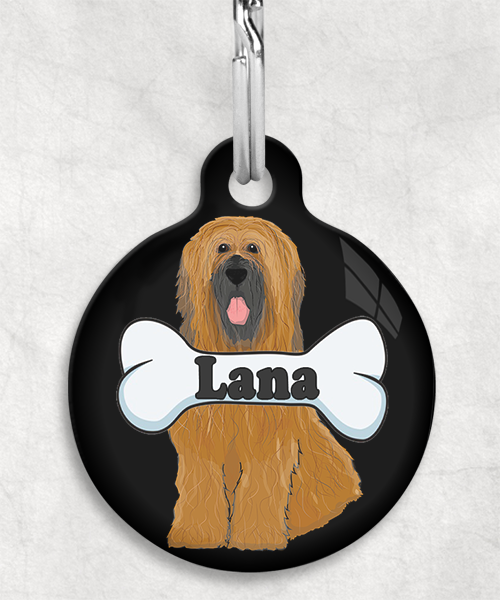 briard-naam-been-huisdierpenning-zwart