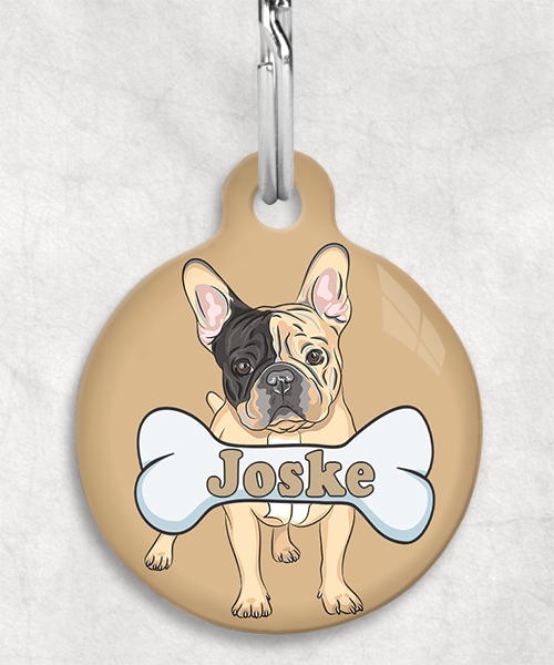 franse-bulldog-bruin-zwart-naam-been-huisdierpenning-beige