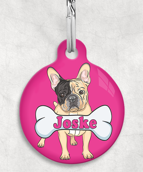 franse-bulldog-bruin-zwart-naam-been-huisdierpenning-fushia