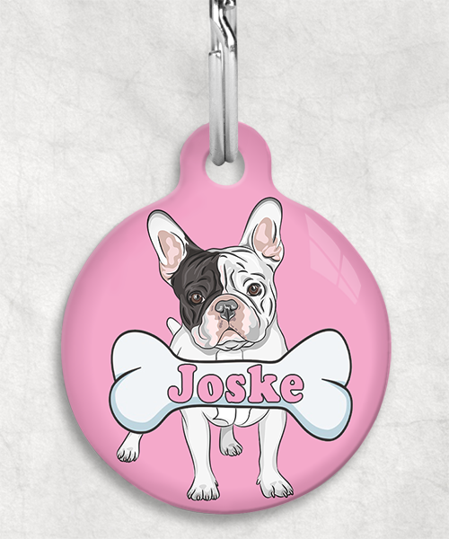 franse-bulldog-bruin-zwart-wit-naam-been-huisdierpenning-lichtroze