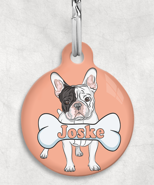 franse-bulldog-bruin-zwart-wit-naam-been-huisdierpenning-peach