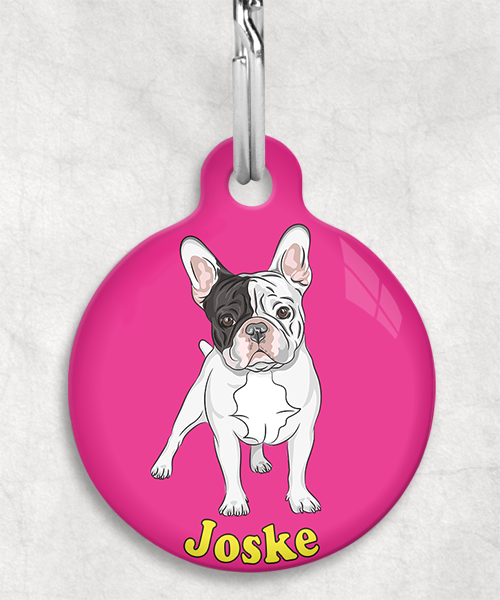 franse-bulldog-bruin-zwart-wit-naam-los-huisdierpenning-fushia