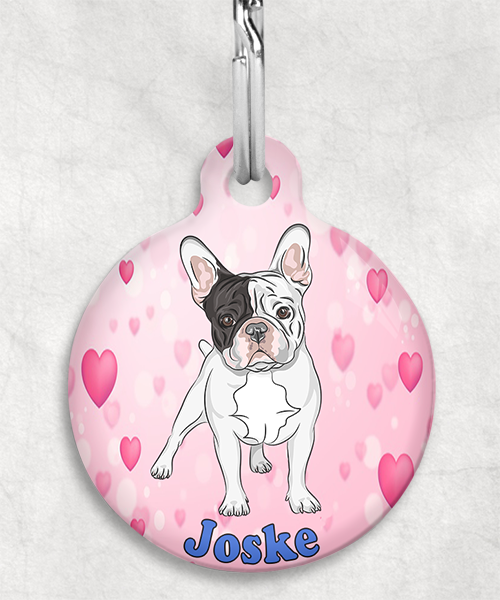 franse-bulldog-bruin-zwart-wit-naam-los-huisdierpenning-hartjes