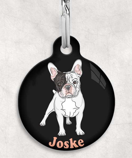 franse-bulldog-bruin-zwart-wit-naam-los-huisdierpenning-zwart