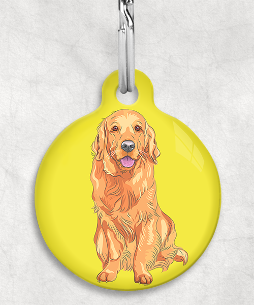 golden-retriever-oranje-zonder-naam-huisdierpenning-geel