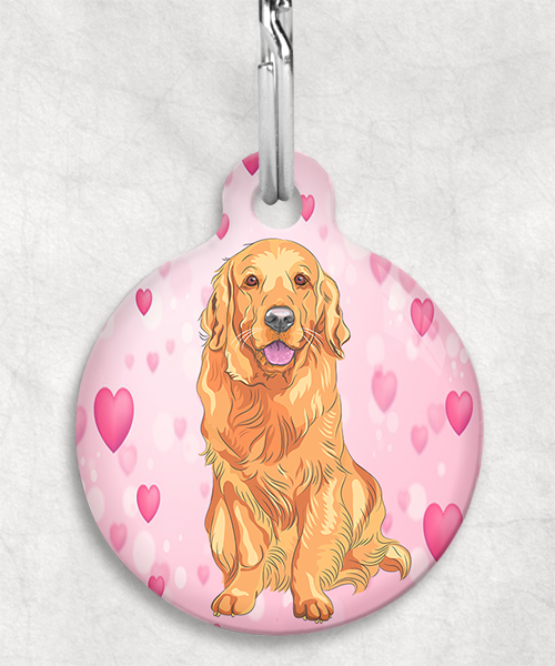 golden-retriever-oranje-zonder-naam-huisdierpenning-hartjes