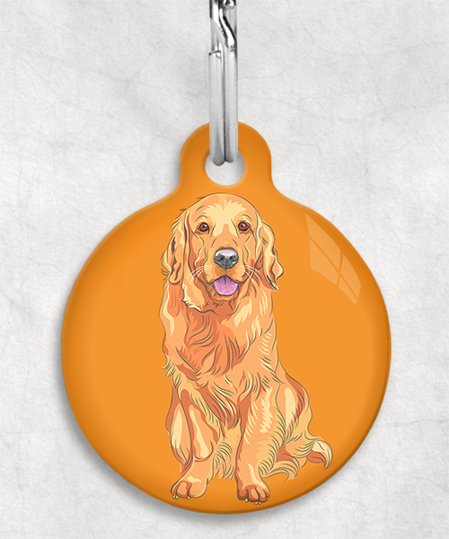 golden-retriever-oranje-zonder-naam-huisdierpenning-oranje