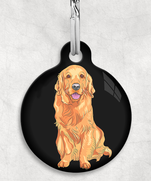 golden-retriever-oranje-zonder-naam-huisdierpenning-zwart