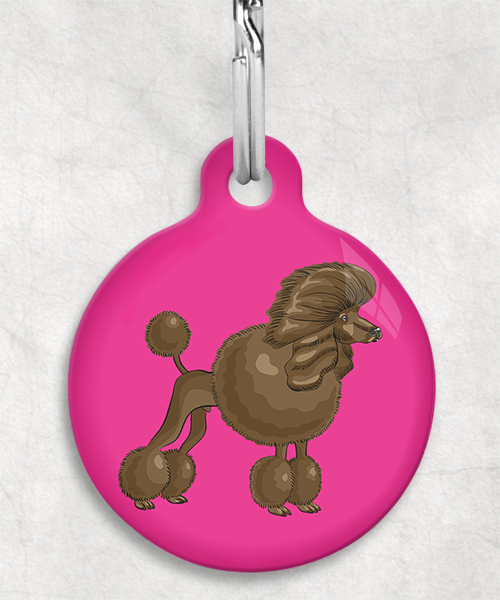 koningspoedel-bruin-freepik-zonder-naam-huisdierpenning-fushia