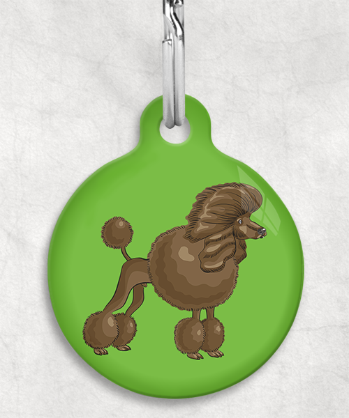 koningspoedel-bruin-freepik-zonder-naam-huisdierpenning-groen