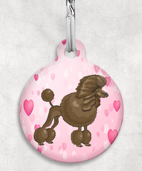 koningspoedel-bruin-freepik-zonder-naam-huisdierpenning-hartjes