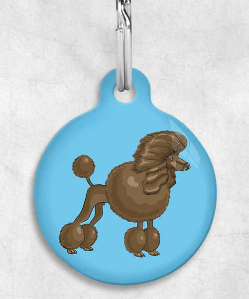 koningspoedel-bruin-freepik-zonder-naam-huisdierpenning-lichtblauw