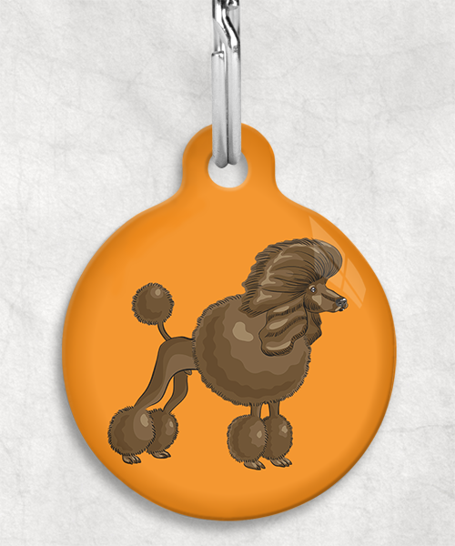 koningspoedel-bruin-freepik-zonder-naam-huisdierpenning-oranje