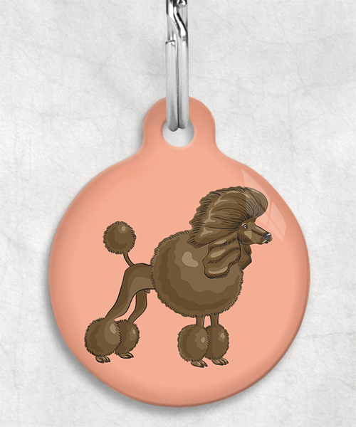 koningspoedel-bruin-freepik-zonder-naam-huisdierpenning-peach