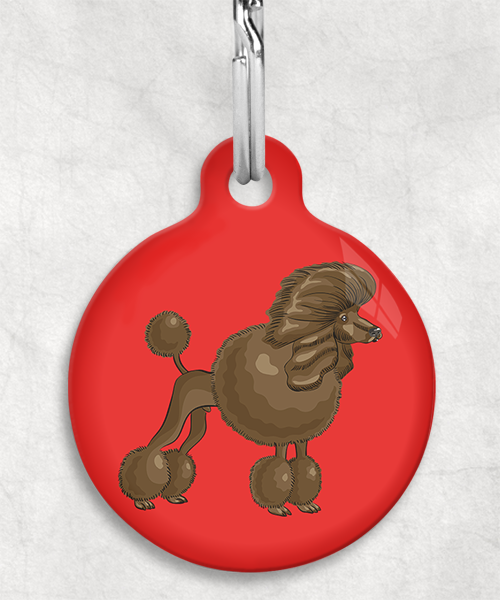 koningspoedel-bruin-freepik-zonder-naam-huisdierpenning-rood