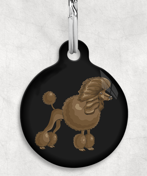 koningspoedel-bruin-freepik-zonder-naam-huisdierpenning-zwart