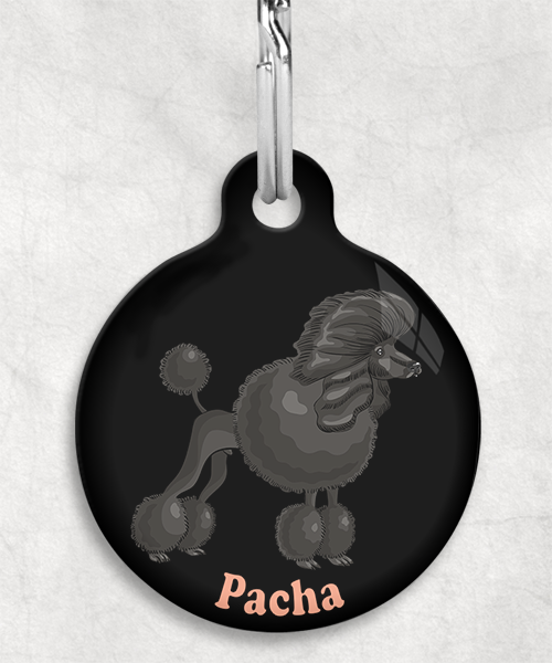 koningspoedel-zwart-freepik-naam-los-huisdierpenning-zwart