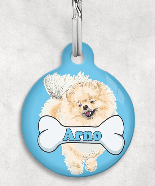 pomerian-naam-been-huisdierpenning-lichtblauw