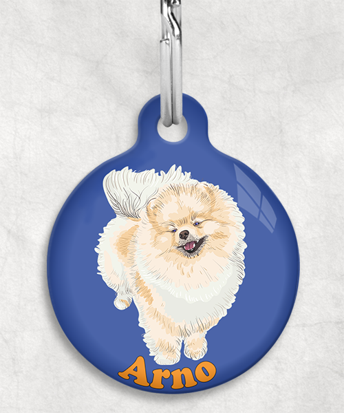 pomerian-naam-los-huisdierpenning-blauw