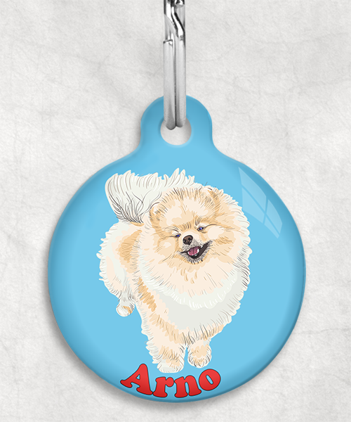 pomerian-naam-los-huisdierpenning-lichtblauw