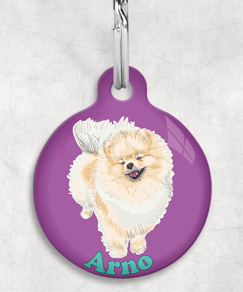 pomerian-naam-los-huisdierpenning-lilla