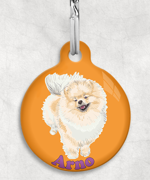 pomerian-naam-los-huisdierpenning-oranje