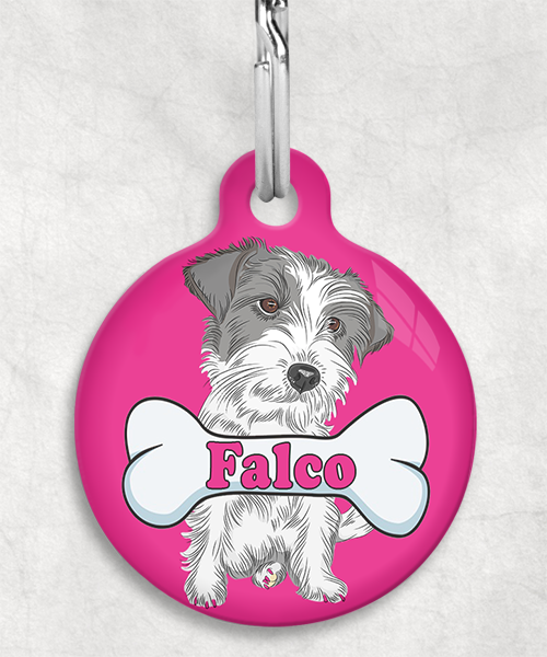 ruw-harige-jackrussel-naam-been-huisdierpenning-fushia