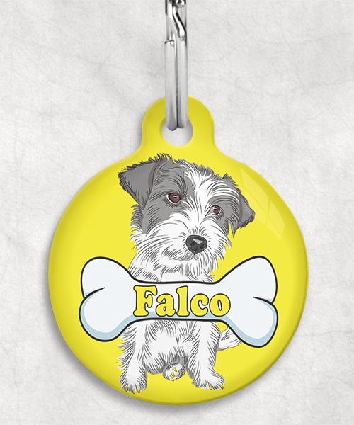 ruw-harige-jackrussel-naam-been-huisdierpenning-geel