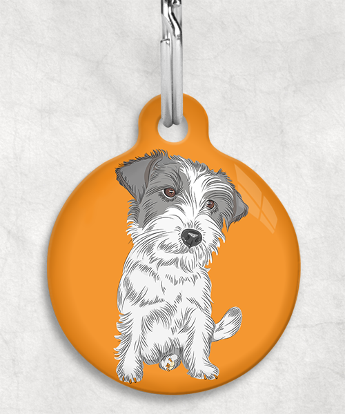 ruw-harige-jackrussel-zonder-naam-huisdierpenning-oranje