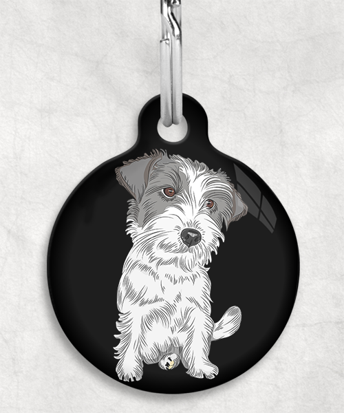 ruw-harige-jackrussel-zonder-naam-huisdierpenning-zwart