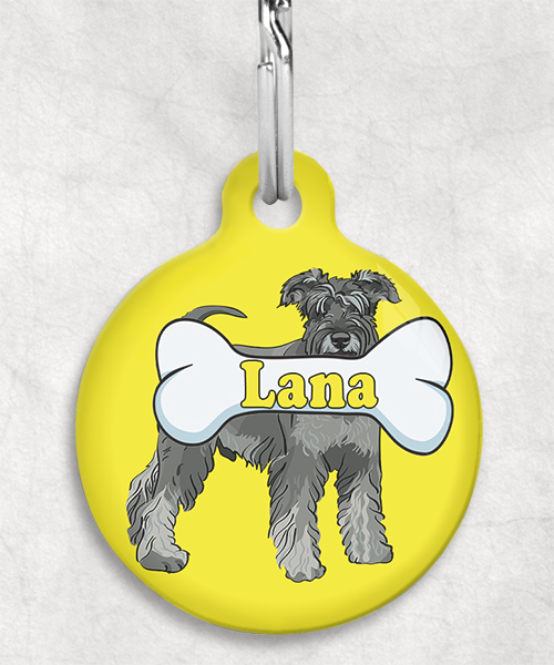 schnauzer-met-staart-naam-been-huisdierpenning-geel
