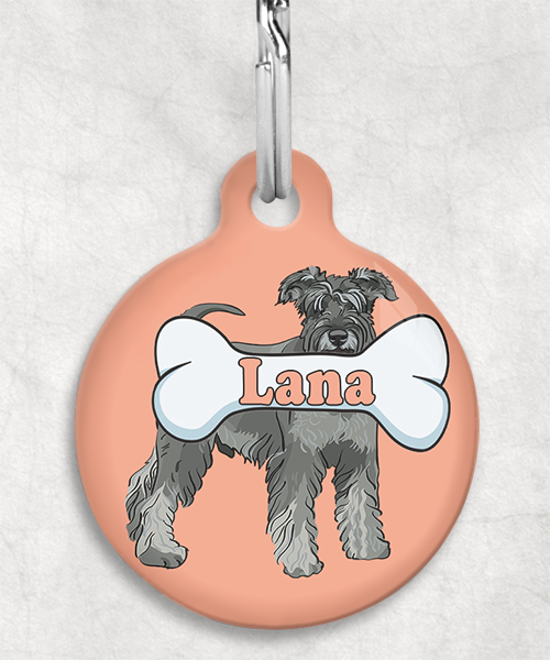 schnauzer-met-staart-naam-been-huisdierpenning-peach