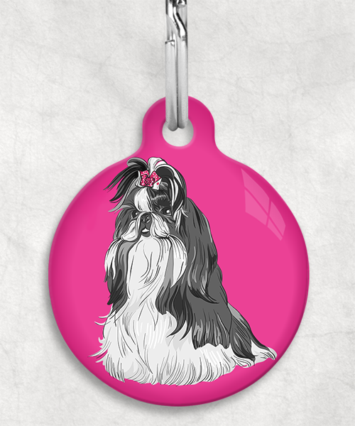 shih-tzu-wit-zwart-zonder-naam-huisdierpenning-fushia