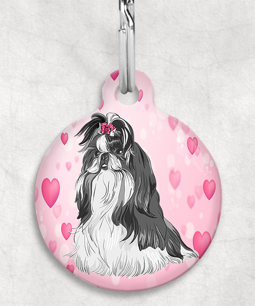 shih-tzu-wit-zwart-zonder-naam-huisdierpenning-hartjes